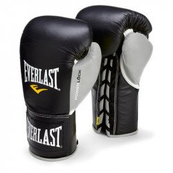 Bokszkesztyű Everlast Pro Fight fekete- szürke Sportszer Everlast