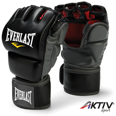 Edzőkesztyű Everlast Grappling fekete hüvelykujjas