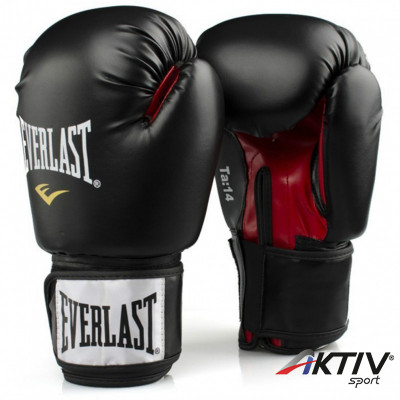 Edzőkesztyű Everlast Moulded PU műbőr fekete - 8 oz