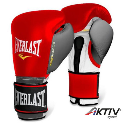 Bokszkesztyű Everlast Powerlock tépőzáras piros-fehér