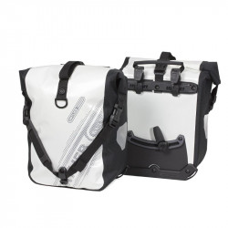 Kerékpáros táska Front-Roller Blackn White (pár)