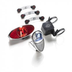 Elemnélküli kerékpár lámpa RL720 Headlight and Rear Flash Power Back Up Kerékpár tartozékok Reelight