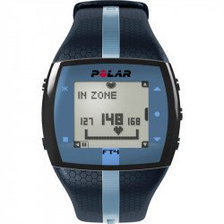 Polar FT4 férfi pulzusmérő óra sötétkék világoskék csíkkal Fitness Polar