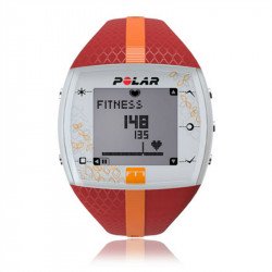 Polar FT7F női pulzusmérő óra piros narancssárga csíkkal Fitness Polar