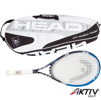 Head ATP No.1 teniszütő szürke-fehér ATP World Tour tenisztáskával