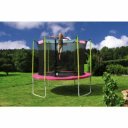 Trambulin szett védőhálóval Hudora 305 cm-es, rózsaszín