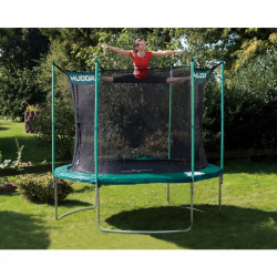 Trambulin szett védőhálóval Hudora 305 cm-es, zöld