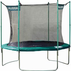Trambulin szett védőhálóval Hudora 305 cm-es, zöld Sportszer Hudora