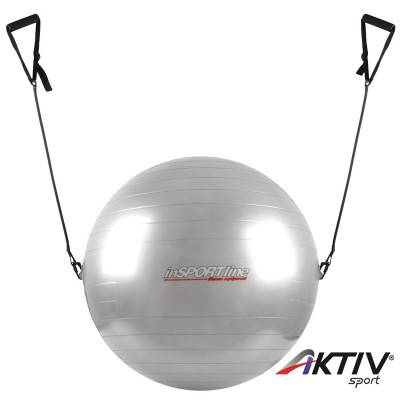 Gimnasztikai labda kapaszkodóval 65 cm szürke