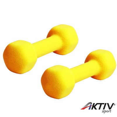 Súlyzó hatszögletű neoprén 2x2 kg