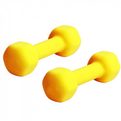 Súlyzó hatszögletű neoprén 2x2 kg Fitness Robust