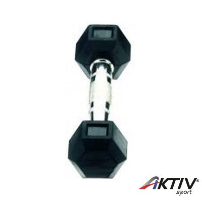 Egykezes gumírozott kézisúlyzó 10 kg