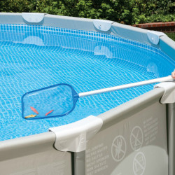 Medence takarító háló Intex alumínium nyéllel Medence tisztító háló, rúd Intex