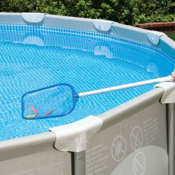 Medence takarító háló Intex alumínium nyéllel Medence tisztító háló, rúd Intex