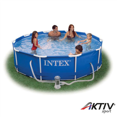 Vízforgatós medence, fémvázas, 305x76 cm medence takaróval