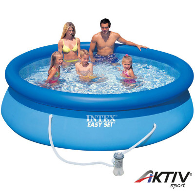 Vízforgatós medence szett Intex 366x76 cm medence takaróval