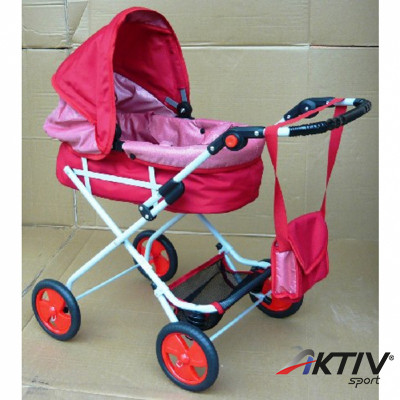 Babakocsi Bambi II piros - rózsaszín