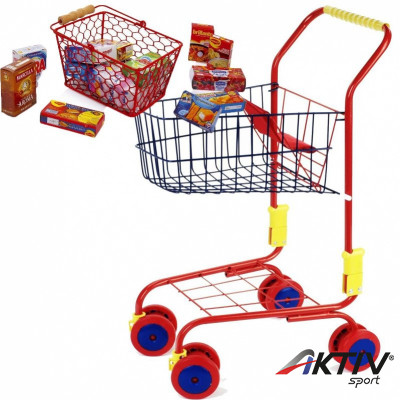 Bevásárlókocsi, fém KLEIN-TOYS