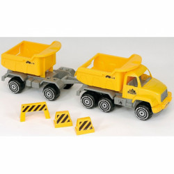 Dömper utánfutóval PLASTO Munkagép játékok Plasto