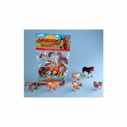 Ló szett, 6 db-s JOHNTOY Műanyag állatok Johntoy