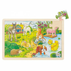 Háziállatok - fa puzzle GOKI Puzzle Goki