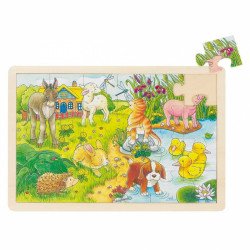 Háziállatok - fa puzzle GOKI Puzzle Goki