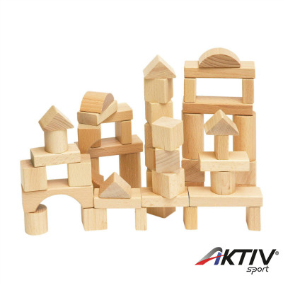 Fa építőkocka készlet WOODY