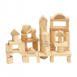 Fa építőkocka készlet WOODY Játék Woody