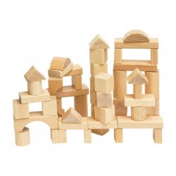 Fa építőkocka készlet WOODY Játék Woody