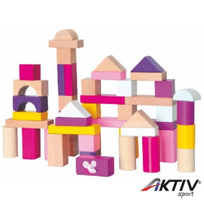 Fa építőkocka készlet WOODY