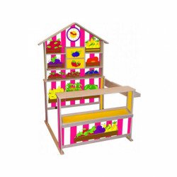 Fa zöldséges stand - WOODY Játék Woody