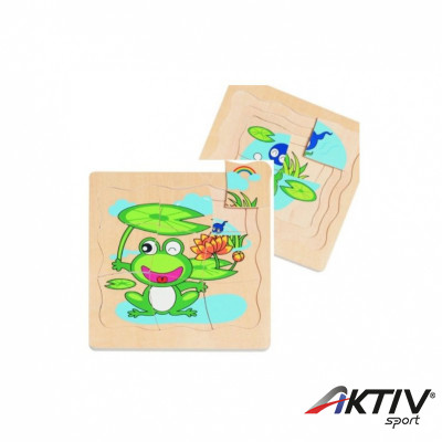 Fejlődés puzzle, békás WOODY