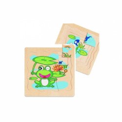 Fejlődés puzzle, békás WOODY Puzzle Woody