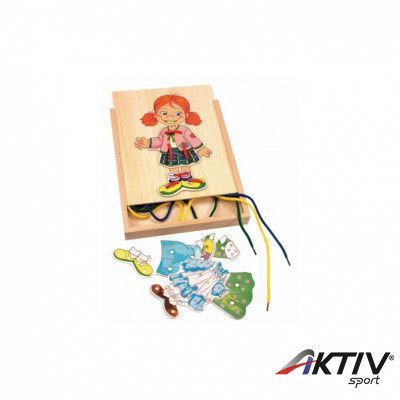 Fűzős lány-öltöztető WOODY