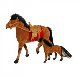 Lócsalád, 2 részes UNIKATOY Műanyag állatok Unikatoy