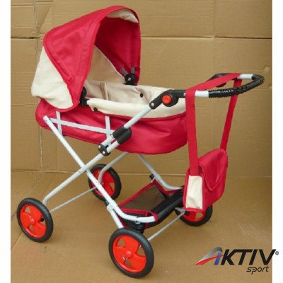 Babakocsi Bambi II - piros-bézs