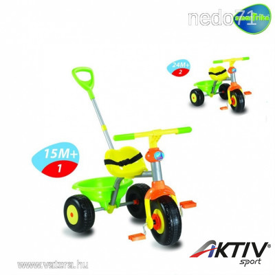 Gyerek tricikli SMART BABY (zöld-narancs