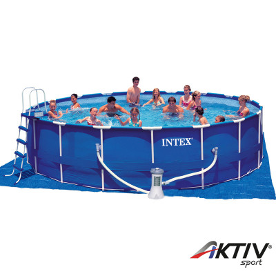 Vízforgatós medence, fémvázas 457x122 cm