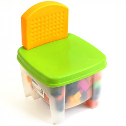 78 darabos építőkocka vödörrel Játék