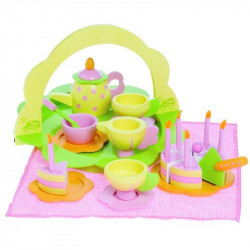 Fa teáskészlet +torta szett Játék