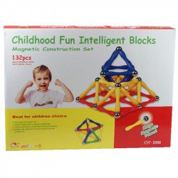 Magnetic építő 132 db Tudományos, szórakoztató játékok Regio