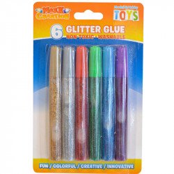 6 db csillámos ragasztó Színező