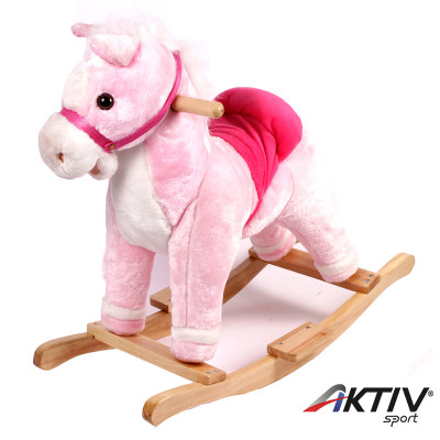 Rózsaszín póni hintaló