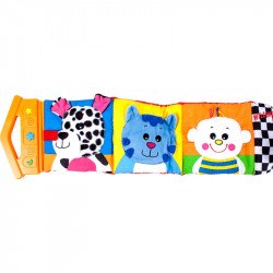 Hangotadó bébikönyv arcokkal Textil bébi játékok Biba Toys