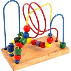 Drótos ügyességi játék fa Gyöngyök 4M