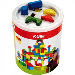 Fa építőkocka, 100 db/doboz Játék 4M