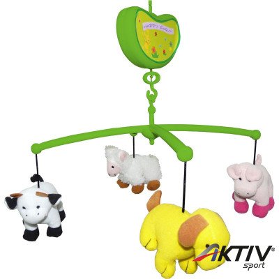 Zenélő kiságyforgó háziállatokkal