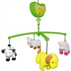 Zenélő kiságyforgó háziállatokkal Bébi kiegészítők Biba Toys