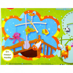 Textil bébijáték - ágyra szerelhető zenélő mobil Textil bébi játékok Biba Toys