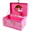 Tündéres ékszerdoboz tükörrel rózsaszín
